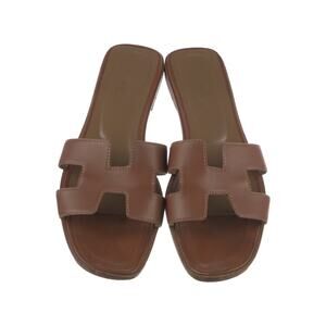 ❤️Hermès Oran H Leather Slides❤️